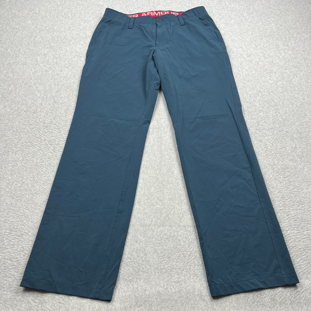 Under‎ Armour Match Play Golf Pants Mens 34/32 Blue Loose Fit 1289878